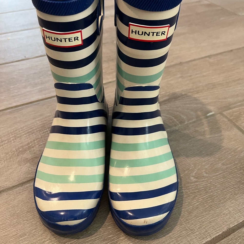Hunter Striped Rain Boots - Kids 12